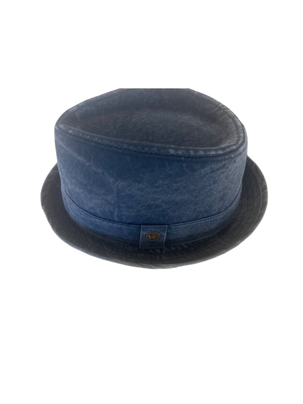 Epoch Navy Cotton Fedora Style Hat With Distressed Look